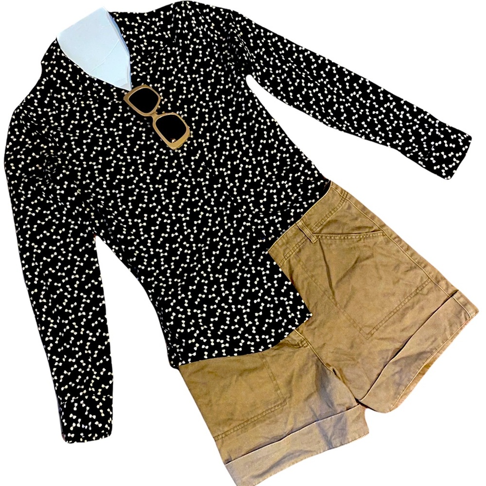 Lauren Conrad Womens Button Down Shirt , Womens Printed Button Down Shirt